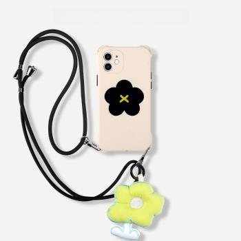 亦橙原創iphone15手機殼斜挎vivox100適用蘋果14promax掛繩可調節13pro四角開孔矽膠11小眾華為mate60pro+12