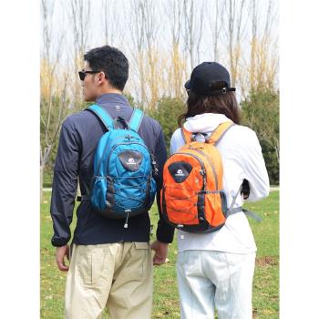 戶外雙肩登山包男女徒步揹包休閑包輕便騎行徒步多功能20L軟包