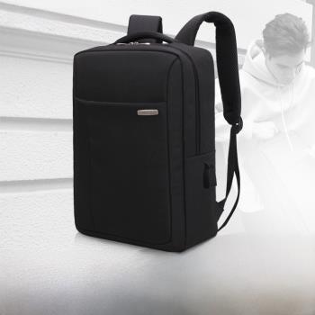 休閑雙肩包男士背包14/15.6寸電腦包大容量學生書包時尚通勤背包