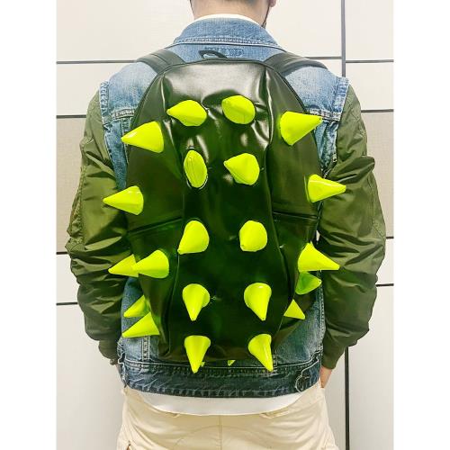 時尚潮玩皮質立體刺猬龍龜雙肩包學生達人背包個性書包cos包男女