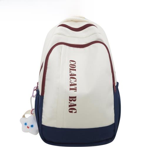 日本書包女生大學生20值23新款高顏大初中肩生高中生撞色容量雙包