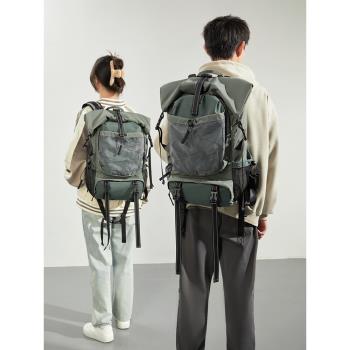 男女徒步登山包雙肩包大容量戶外機能運動男背包休閑旅行男生書包