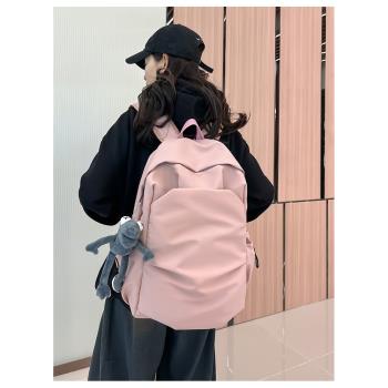 書包女大學生可裝電腦韓版簡約大容量雙肩包潮牌15.6寸電腦背包男