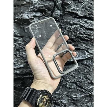 原機磨砂炫彩漏標磁吸適用蘋果15promax手機殼新款iPhone14Pro一體鏡頭全包13高階感男女12Pro軟邊防摔11情侶