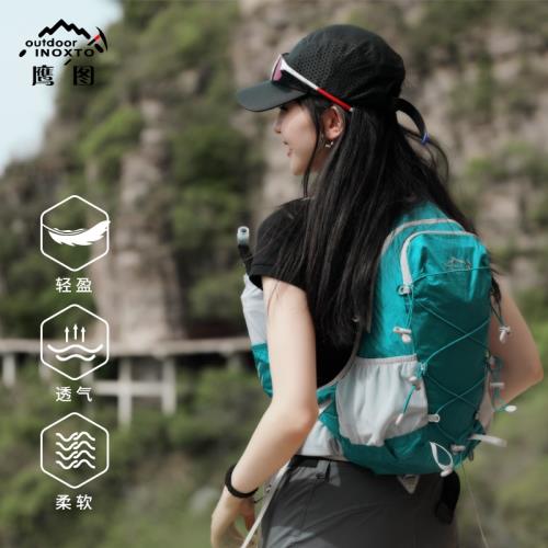 鷹圖戶外登山包專業騎行背包可放頭盔輕量化徒步包18升可放登山杖