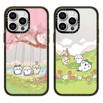 CASETI聯名吉伊卡哇chiikawa小八烏薩奇15Pro適用iPhone14ProMax蘋果13Pro網紅明星可愛磁吸殼防摔保護套