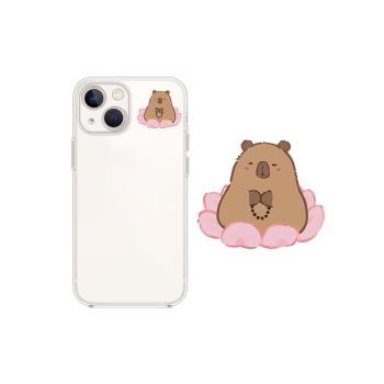 可愛水豚手機殼適用iPhone15promax蘋果14簡約13小眾12佛系11軟16華為mate60榮耀P70小米vivox90一加opporeno