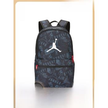 Nike-Jordan 雙肩包學生背包 黑色 23L