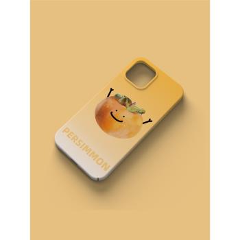 可愛柿子手機殼適用iPhone15promax蘋果14菲林13簡約12小清新11硬16華為mate60榮耀P70小米vivox90/opporeno9