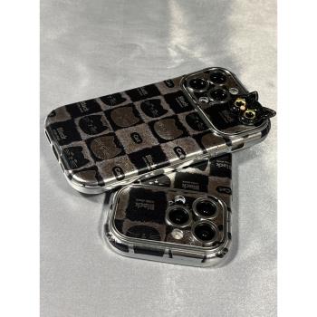 蘋果貓咪創意保護套矽膠手機殼