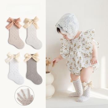 全棉時代2024新款女童襪子夏季薄款嬰兒襪子網眼寶寶兒童短襪透氣