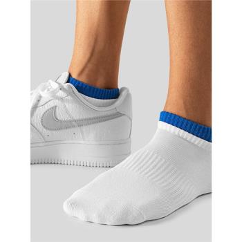 男生襪子男士短襪純棉薄款夏季籃球運動假兩件吸汗透氣短筒襪白色