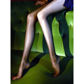 極光系列春夏0D油亮絲襪女T檔帶腳型油光連體黑絲性感超薄連褲襪