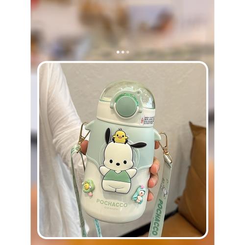 卡通可愛兒童保溫杯女孩上學專用水杯316不銹鋼杯子吸管保溫水壺