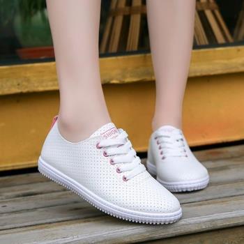 361透氣鏤空小白鞋女夏季學生鞋子女新款韓版平底鞋百搭網眼女鞋