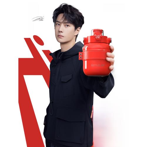 BOTTLEDJOY保溫杯hihi噸噸桶保溫學生316不銹鋼大容量