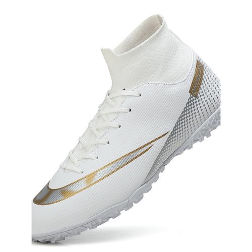 跨境足球鞋高幫tf碎釘人造草坪男女兒童AG長釘比賽學生訓練鞋2150