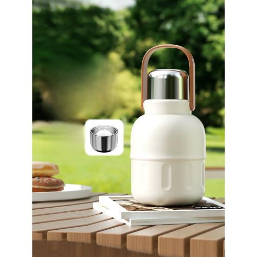 TOMIC大容量鈦保溫杯2023新款女生戶外水杯子316不銹鋼嬰幼兒水