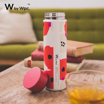 wpc保溫杯新款山茶花小清新簡約隨手杯304不銹鋼燜燒杯水杯大容量