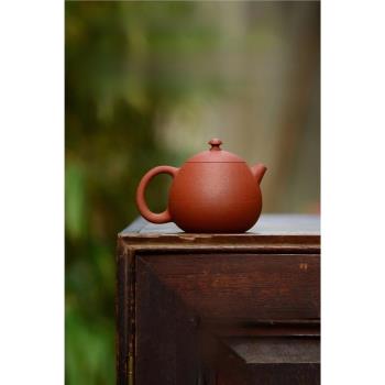 潮州手拉壺見拙龍蛋壺朱泥工夫茶具100ml全手工