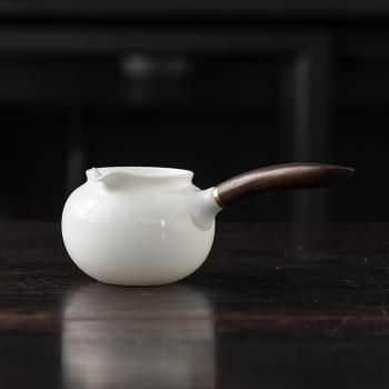 德化白瓷公道杯羊脂白玉公杯大號陶瓷高檔功夫茶具分茶器公道茶杯