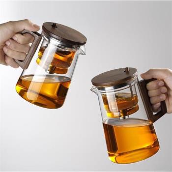 飄逸杯泡茶壺玻璃內膽茶水分離過濾泡茶杯辦公禮品茶具套裝沖茶器