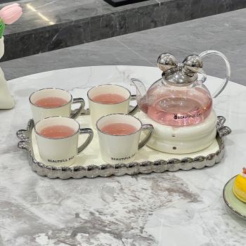 全球購FS花茶壺養生壺套裝蠟燭加熱高溫玻璃煮茶泡茶大容量喬遷新