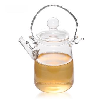 奇高耐熱玻璃花茶功夫紅茶茶具套裝過濾手工吹制提梁壺日式花茶壺