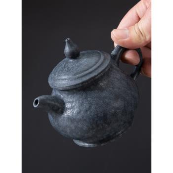 天然冰磧巖茶壺中式復古家用純手工潘壺仿古泡茶石壺單壺功夫茶具