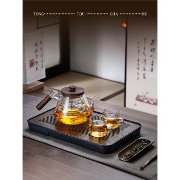 耐熱功夫茶具套裝辦公室泡茶壺煮茶爐高檔輕奢家用蒸煮茶器小型