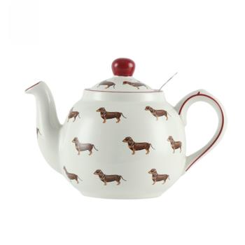 LondonPottery田園動物系列狗英式陶瓷茶壺濾網下午高顏值泡茶壺