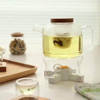 創意耐熱加厚玻璃茶壺 竹託茶杯 茶爐 泡茶壺 花茶壺具系列
