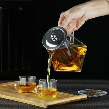 器功夫綠茶泡杯沖茶煮茶家用紅茶耐熱套裝玻璃茶壺花茶過濾!茶具