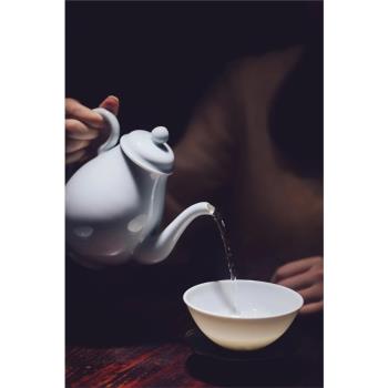 東門茶事【學古】影青斗笠盞和大鴻壺 景德鎮仿古宋代湖田窯茶盞