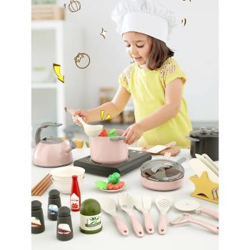兒童專用廚具仿真炒菜鍋玩具男女小孩電磁爐做飯套裝過家家切切樂