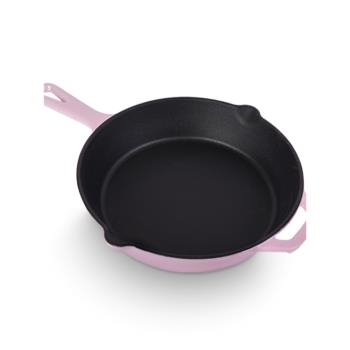 出口加厚琺瑯煎鍋搪瓷鑄鐵平底鍋無涂層粉色牛排烤肉鍋電磁爐通用