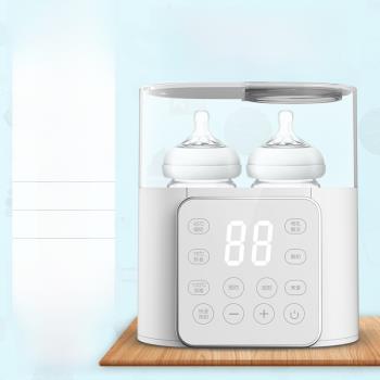 恒溫熱奶器嬰兒液體溫奶器雙奶瓶暖奶器二合一加熱消毒保溫機110v