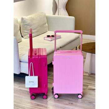 DTA粉紅色小型20寸寬拉桿行李箱
