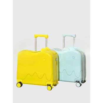 兒童拉桿箱可坐可騎18寸登機旅行箱男女可愛造型萬向輪遛娃行李箱