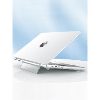 適用macbookpro保護殼macpro14蘋果電腦保護筆記本macbookair13.6帶支架macair13.3外殼2023新款13輕薄14貼膜