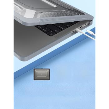 2024新款MacBookAir13.6保護殼適用蘋果筆記本電腦M3外套M2防摔PRO13.3寸軟邊硬底14/16帶支架A2388磨砂A2681