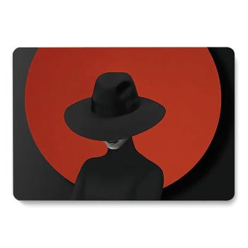 適用于蘋果筆記本 macbook pro air 13.3 14 15.4 16寸 紅色黑色情侶藝術磨砂保護殼