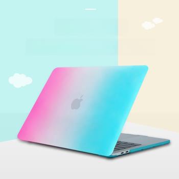適用蘋果筆記本保護殼MacBook air13寸電腦保護套磨砂水晶彩虹殼