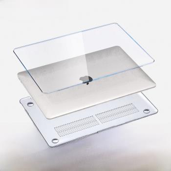 3折沖冠macbookair保護殼 case水晶透明適用 蘋果筆記本電腦保護