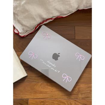 筆記本macbook保護殼透明pc全包散熱原創設計電腦殼水鉆蝴蝶結可愛