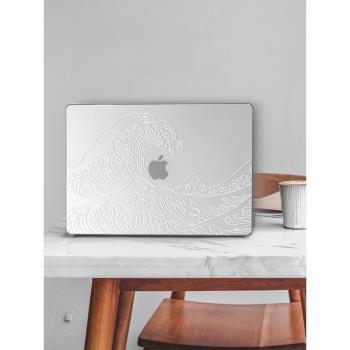 macbook pro保護殼蘋果筆記本電腦保護套air燙銀工藝透明防摔外殼