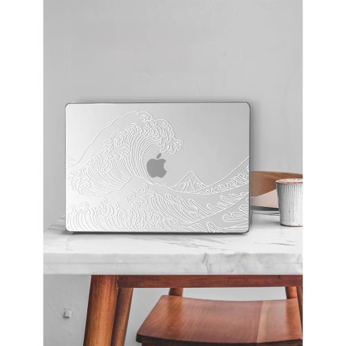 macbook pro保護殼蘋果筆記本電腦保護套air燙銀工藝透明防摔外殼