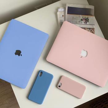 適用macbook case蘋果筆記本電腦保護殼air pro13保護套奶油