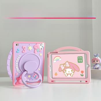 【手提帶筆槽】適用三星TAB A9保護套A9+平板A8旋轉豎屏P610矽膠軟殼T290防摔T510可愛卡通T500兒童防摔T220