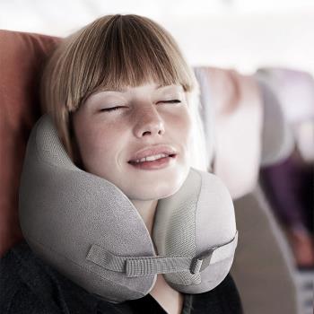 便攜快速按壓充氣枕旅行U型保護頸椎枕頭靠枕飛機旅游護頸舒適柔